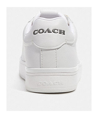Coach Round-toe Lace-up Sneakers In White