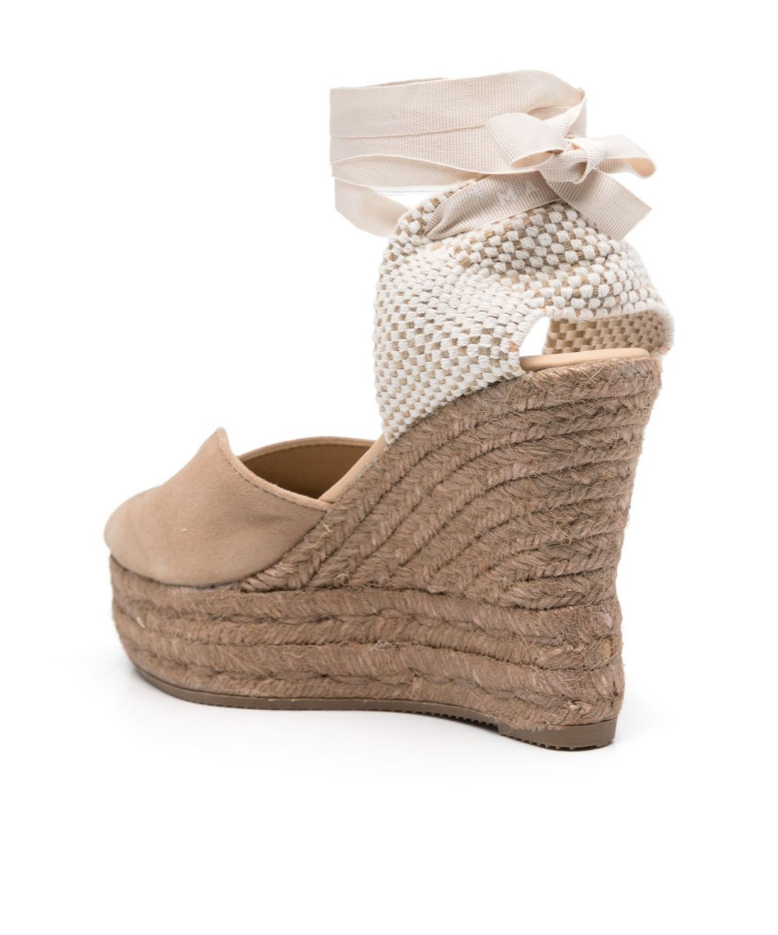 Manebi Manebí Hamptons Suede Heart-shaped Wedge Espadrilles In Brown