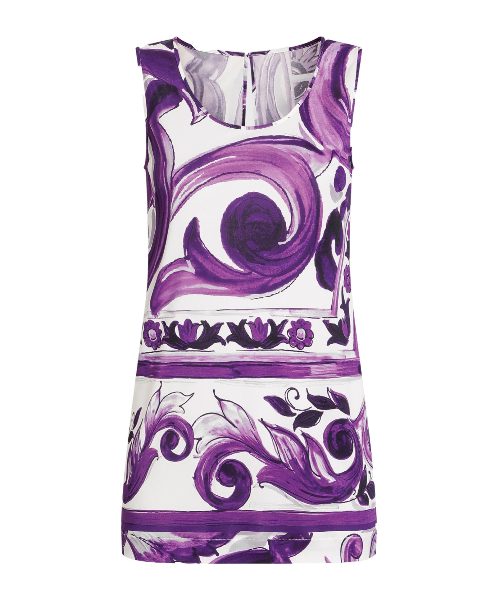 Dolce & Gabbana Top With Majolica Print In Purple