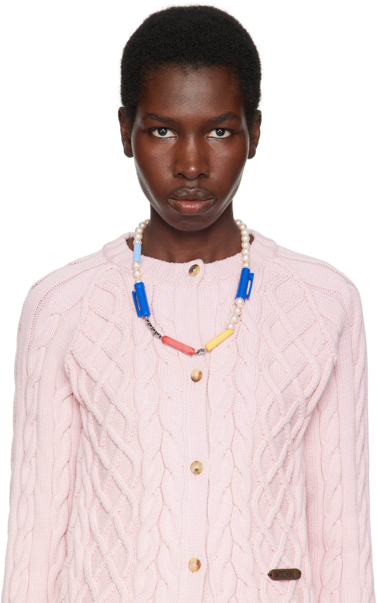 Moschino Multicolor Charm Necklace In Multi