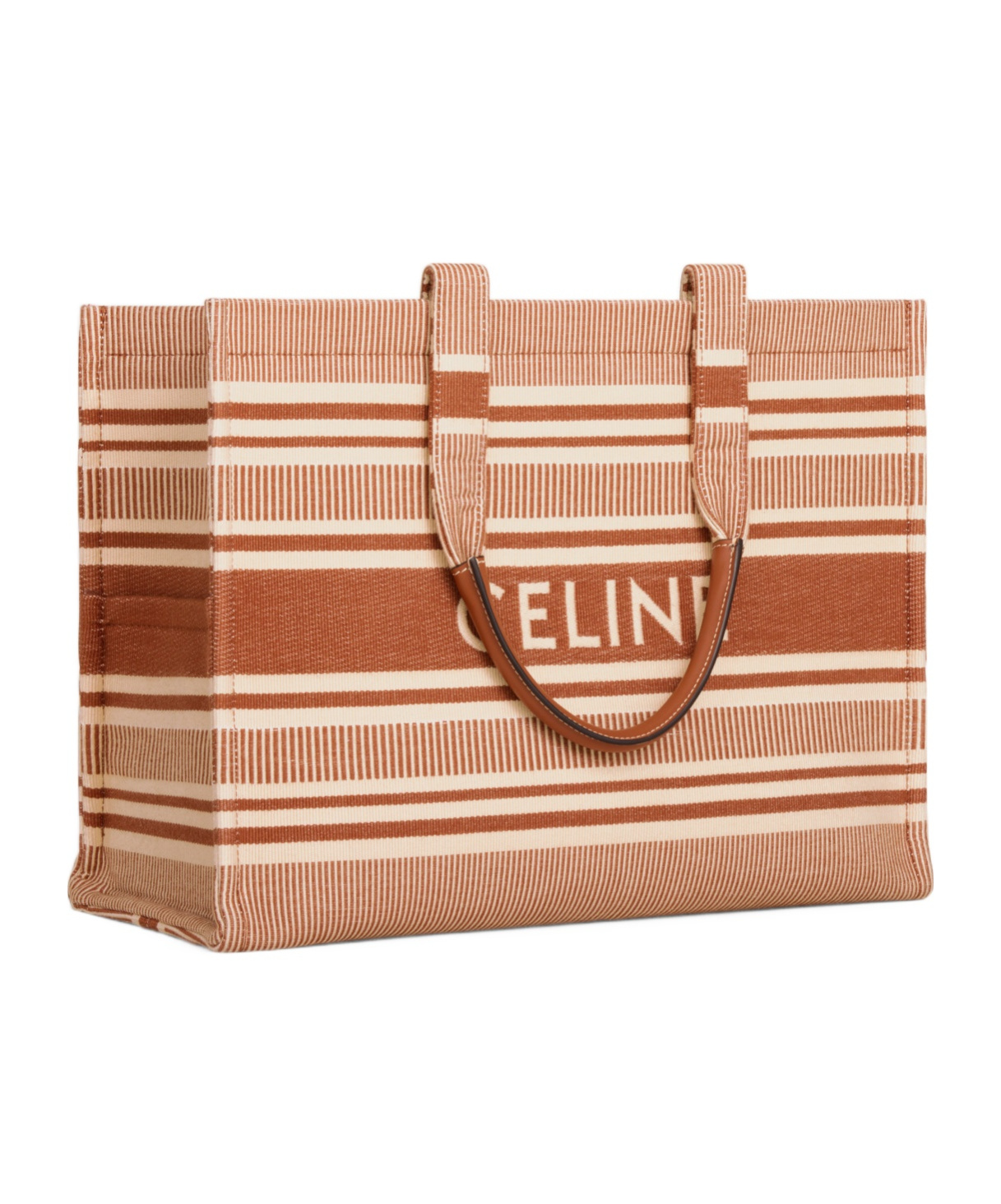Celine Cabas Thais Large Canvas Tote In Nude