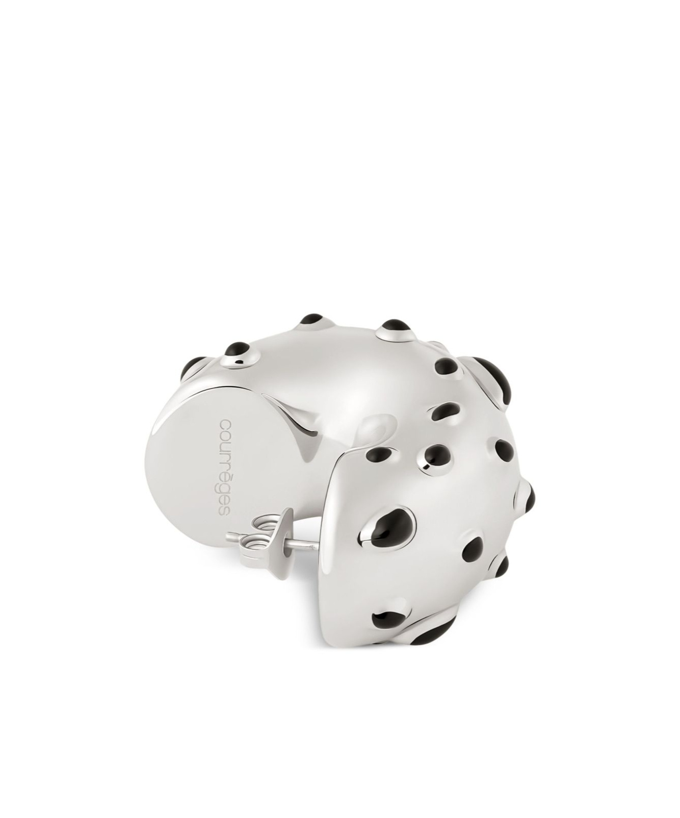 Shop Courrèges Spotted Metal Earrings