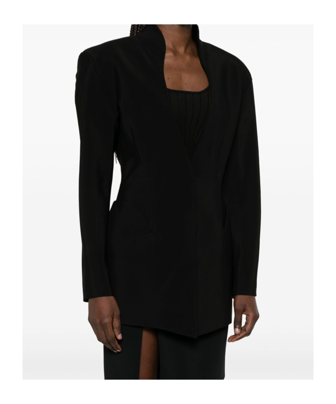 Mugler Tailored Jacket With Structured Shoulders