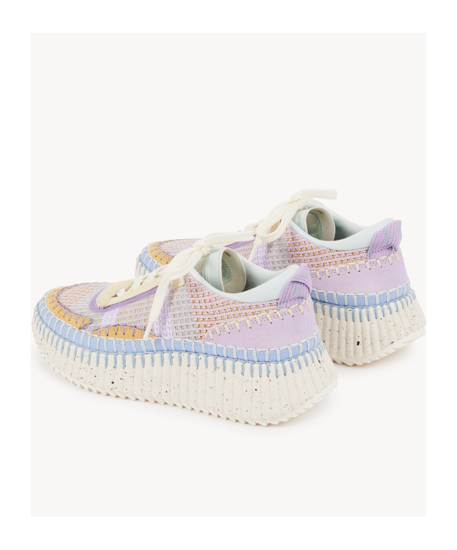 Chloé Chloe Women Multicolor Fabric Nama Sneakers In White