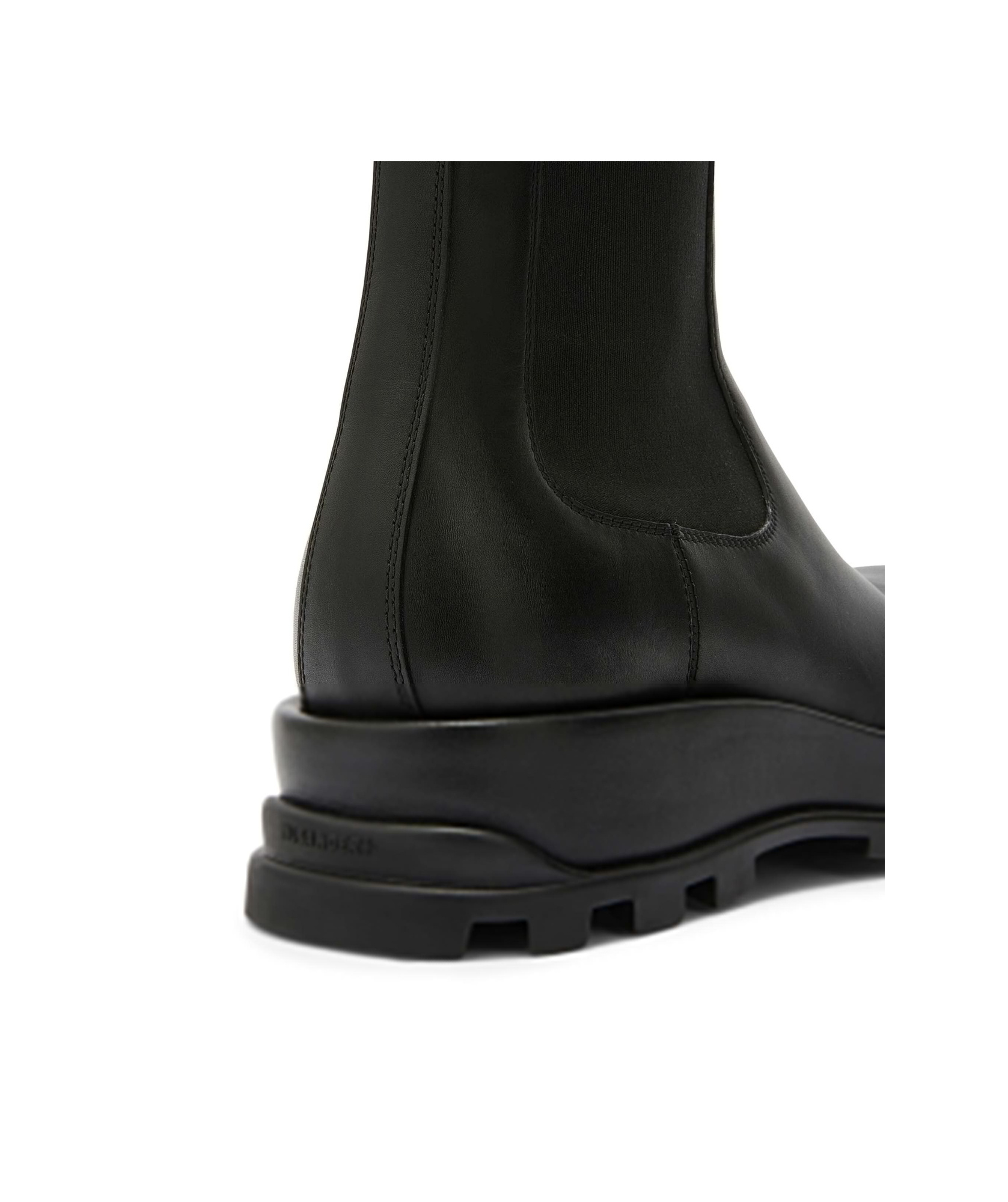 Jil Sander Leather Ankle Boots In Black