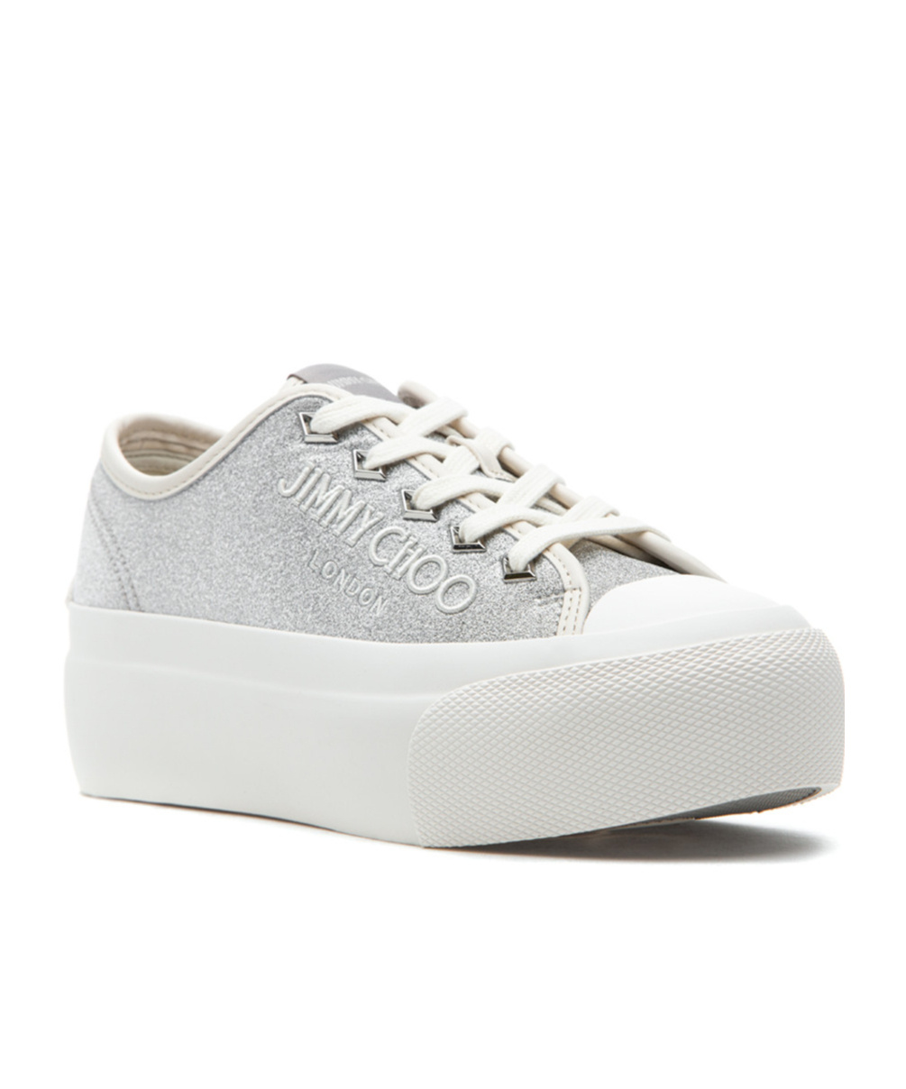 Jimmy Choo Round Toe Low-top Casual Shoes In White