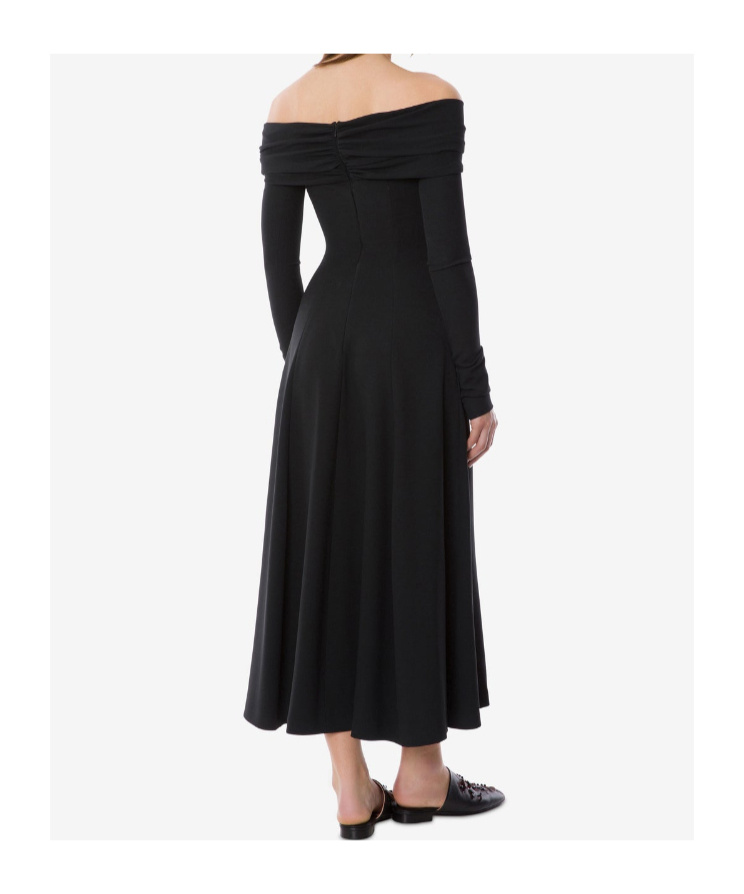 Alberta Ferretti Off-the-shoulder Evening Dress In Black