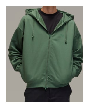 Y-3 French Terry Zip Hoodie In Green