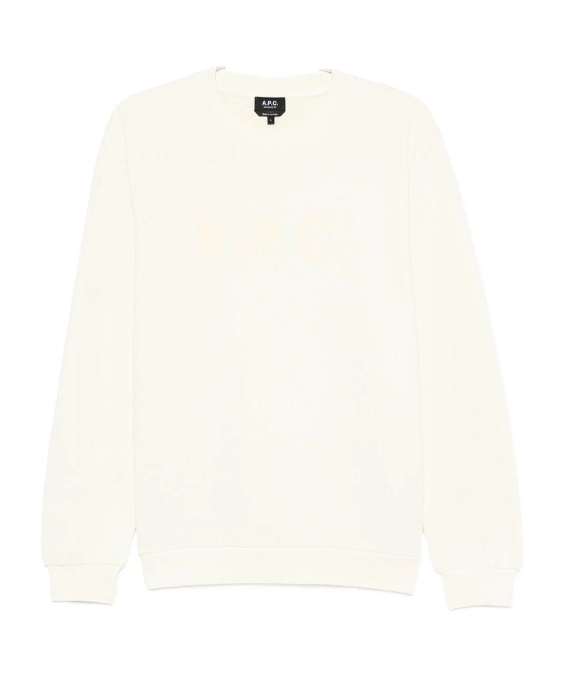 Apc Crew Neck Long-sleeved Sweatshirt In White