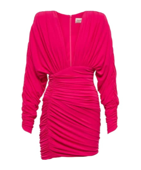 Alexandre Vauthier Ruched Minidress In Pink