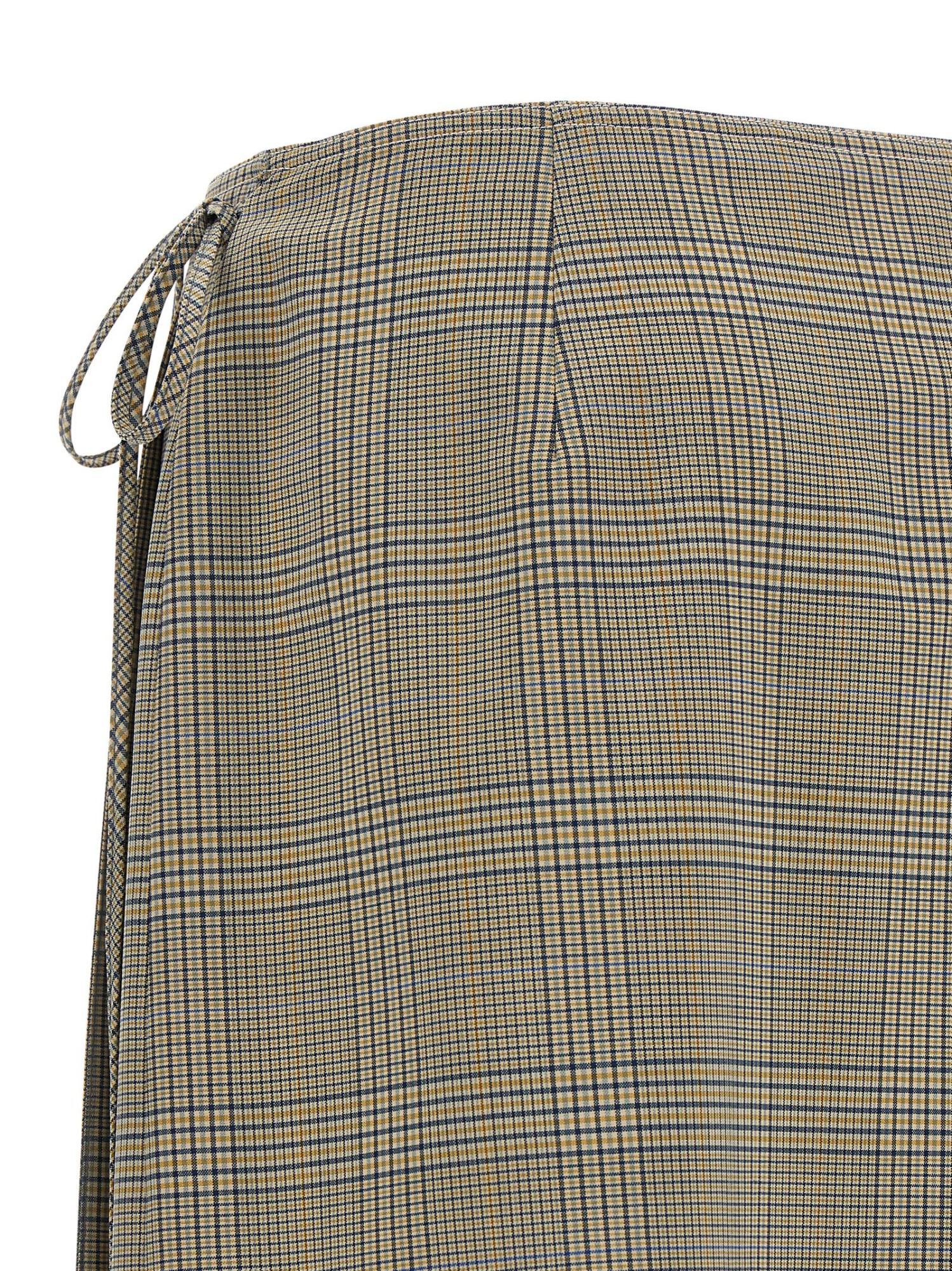 Marni Pleated Wrap Skirt In Gray