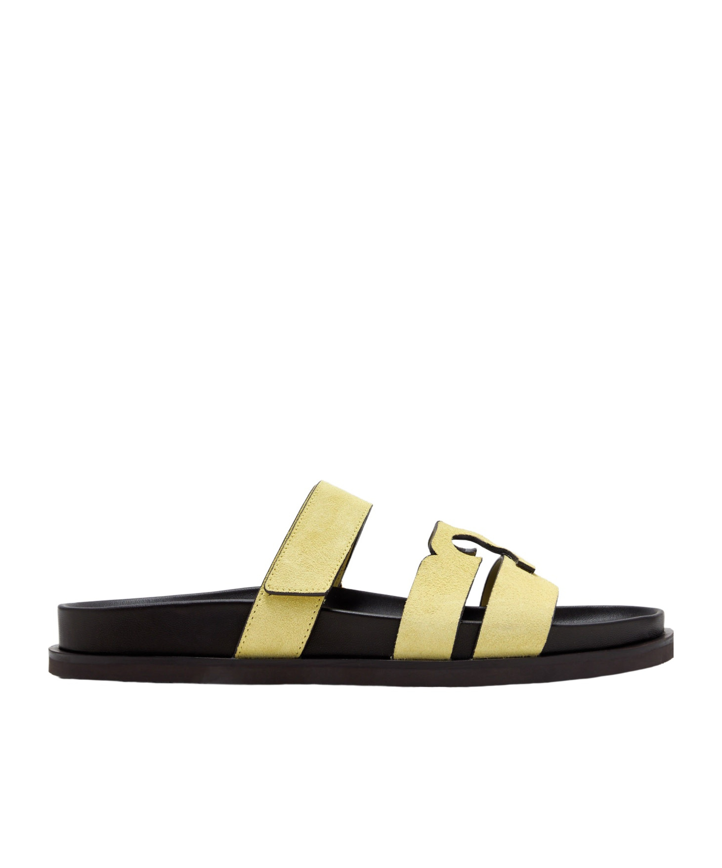 Tory Burch Ines Suede Slides In Yellow