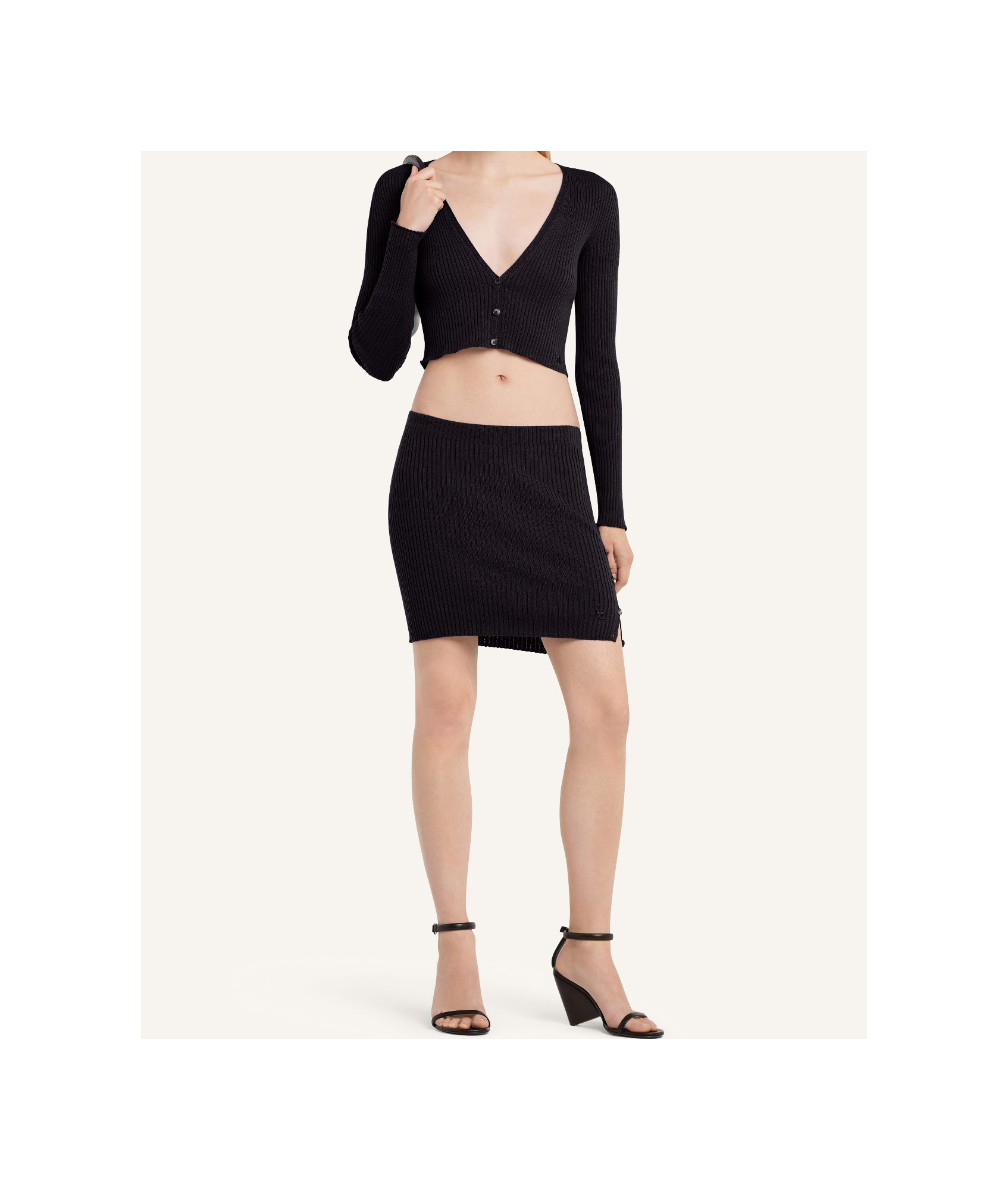 Courrèges Ribbed Mini Skirt