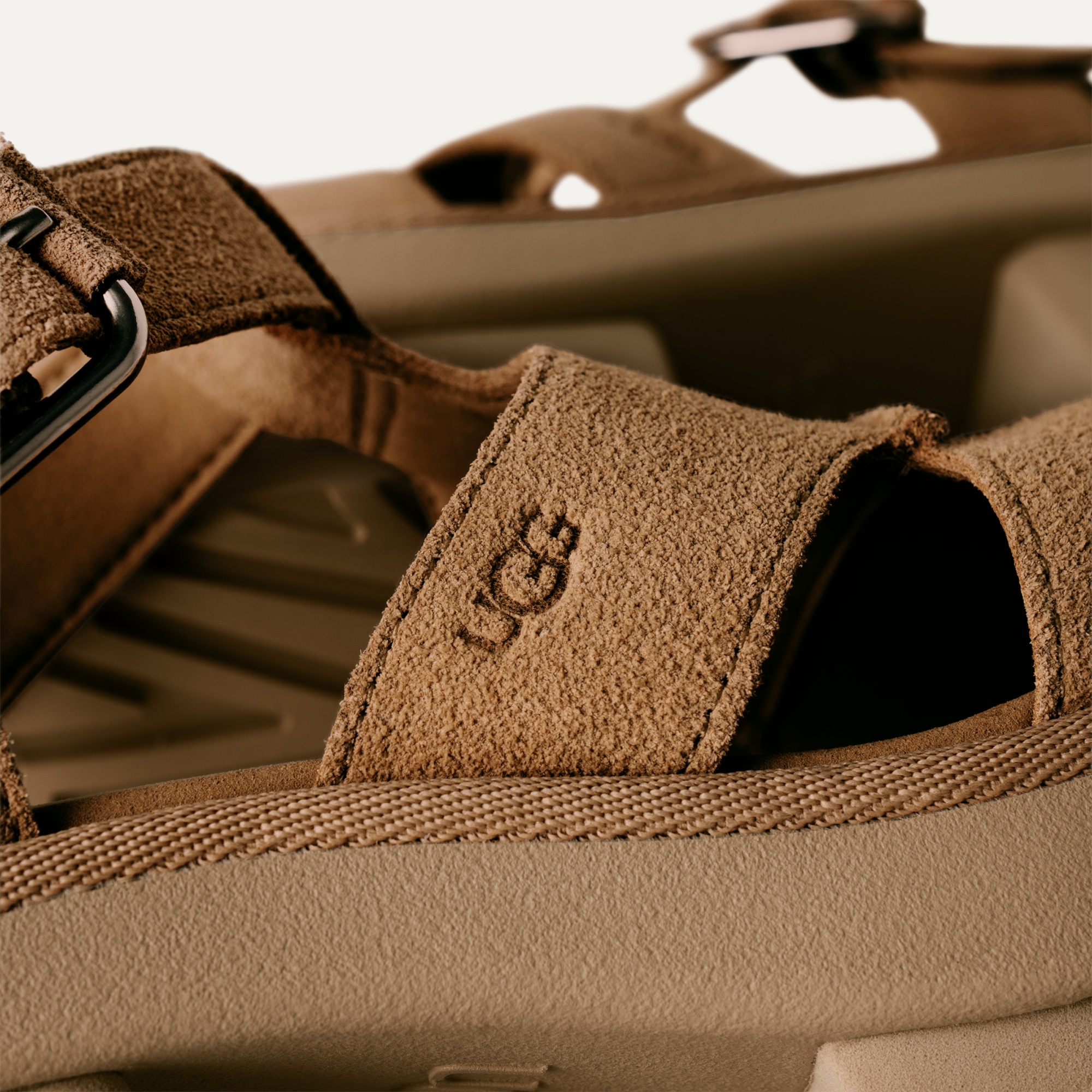 Ugg Platform T-strap Sandal In Brown