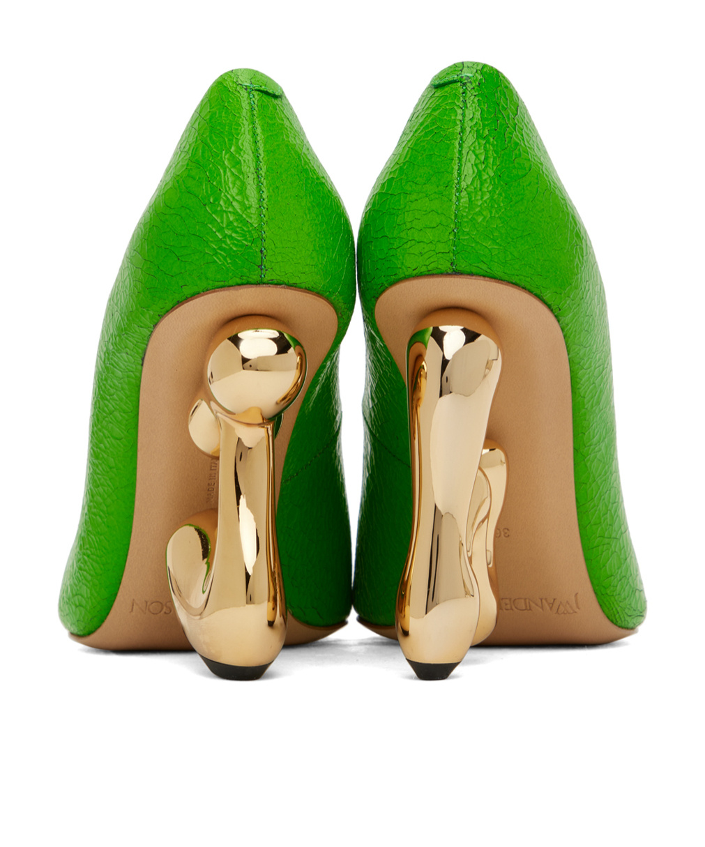 Jw Anderson Bubble Shallow-mouth High Heels In Green