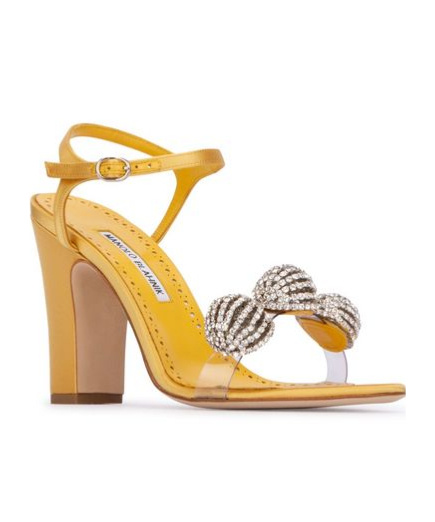 Manolo Blahnik Heel Shoes In Yellow