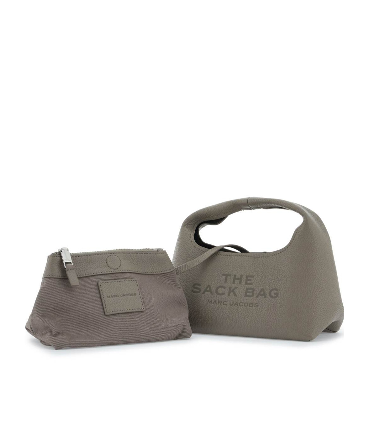 Marc Jacobs The Mini Logo Printed Sack Bag In Gray