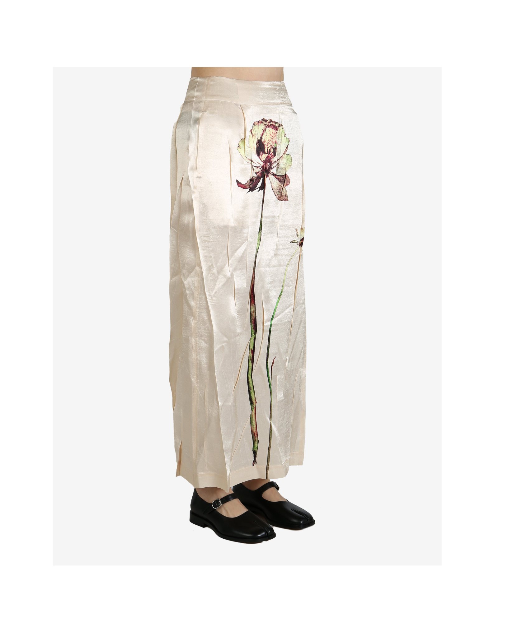 Shop Issey Miyake Floral Skirt In Nude