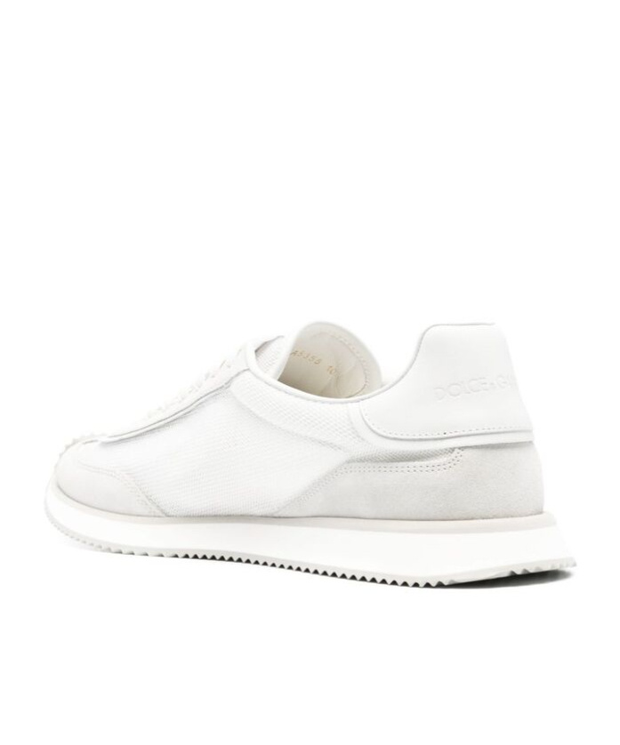 Dolce & Gabbana Cushion Sneaker In Mixed Materials Color White In White