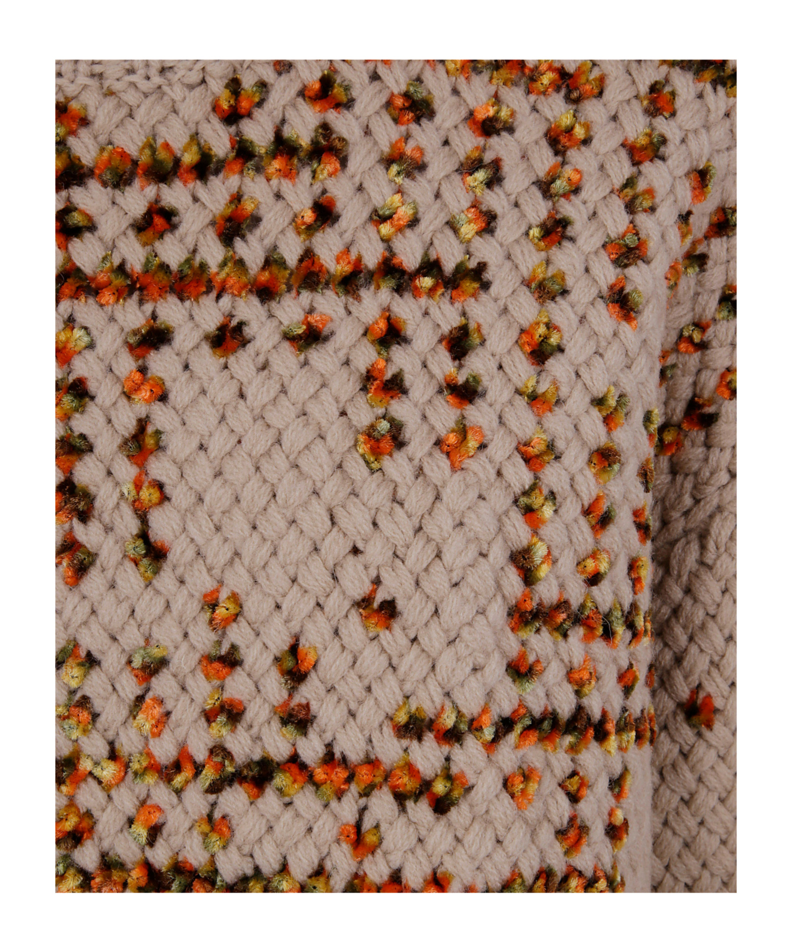 Dries Van Noten Crew Neck Sweater In Mixed Wool In Neutral