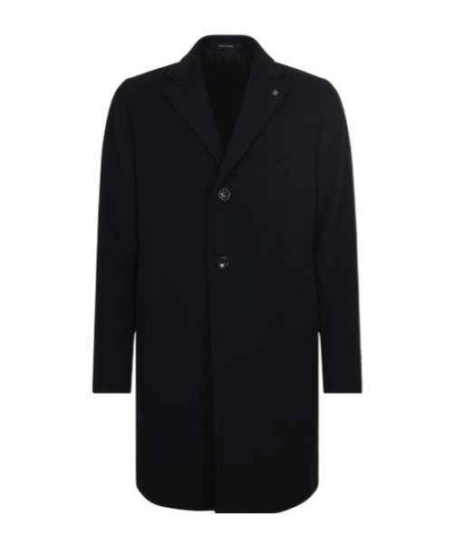 Tagliatore Tailored Coat With Notch Lapel And Pockets In Black