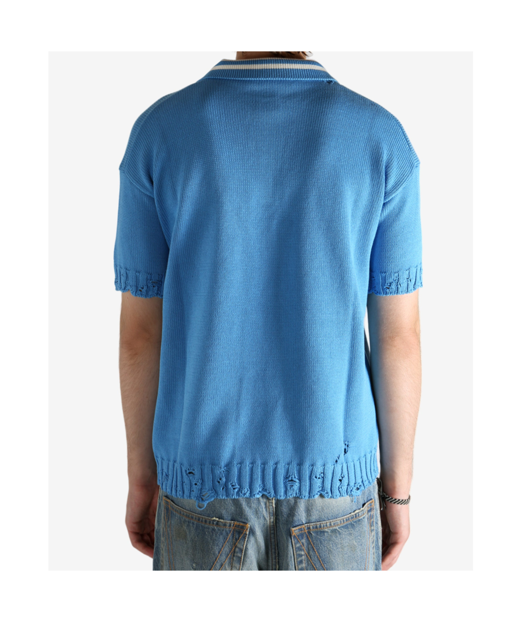 Marni Short-sleeved Polo Shirt In Blue