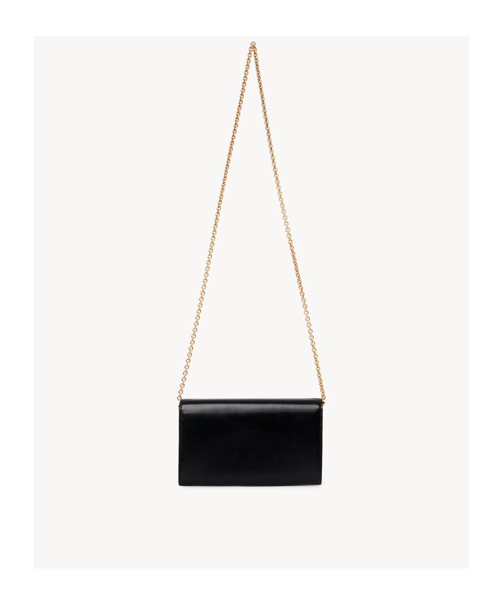 Chloé Iconic Chain Clamshell Shoulder Bag In Black