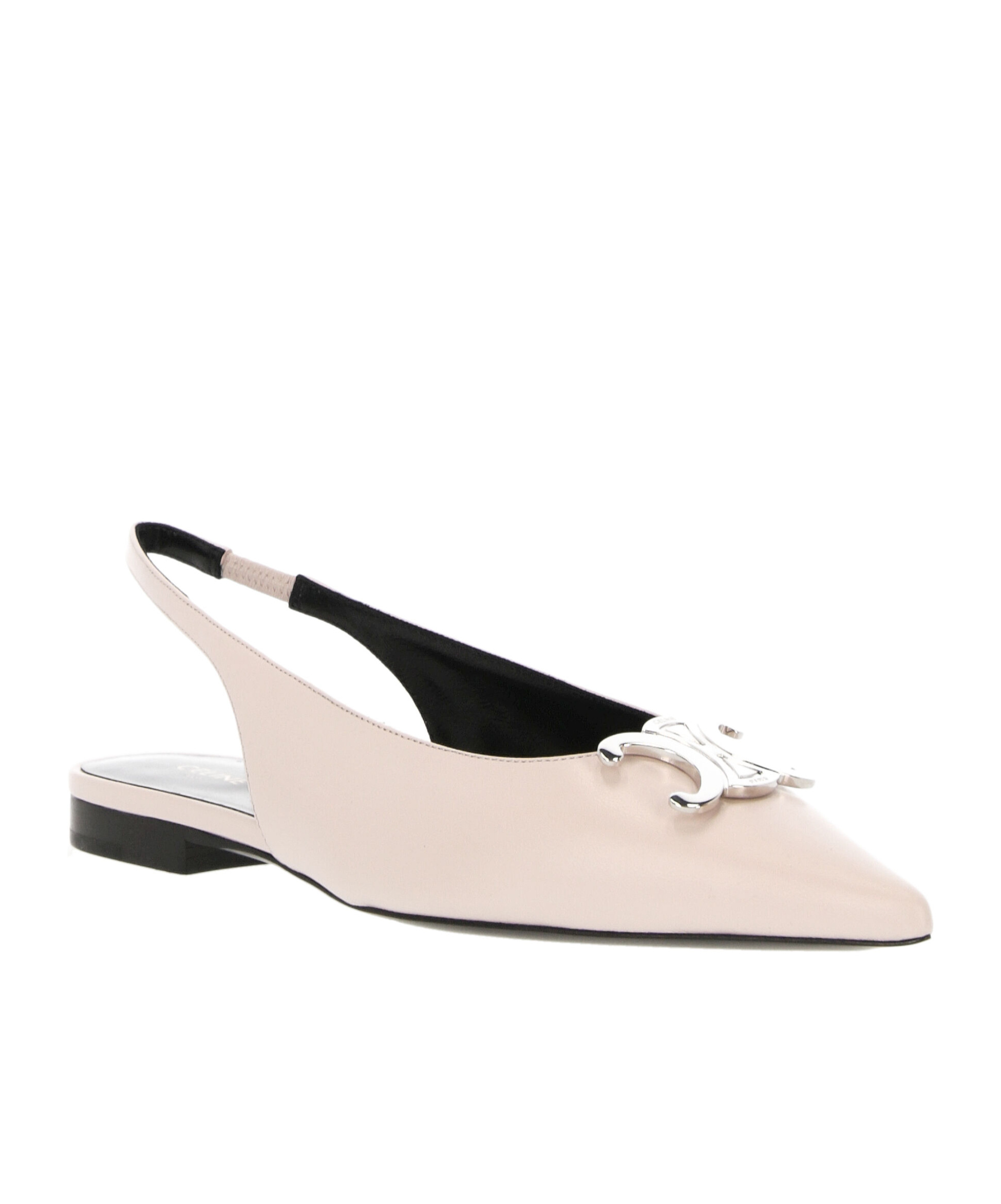 Celine Women Alma Triomphe Slingback Ballerina In Pink