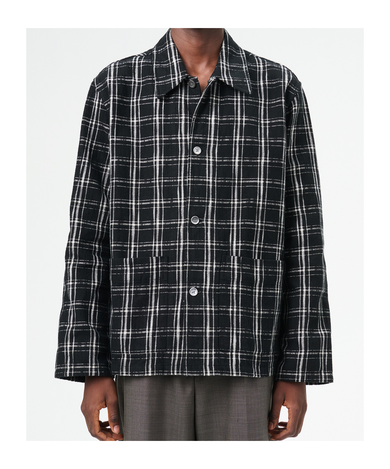 Our Legacy Haven Jacket Checked Pattern In Black