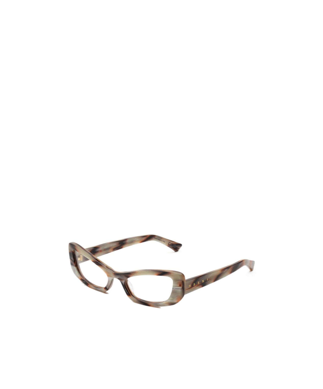 Marni Geometric Flat Mirror In Brown