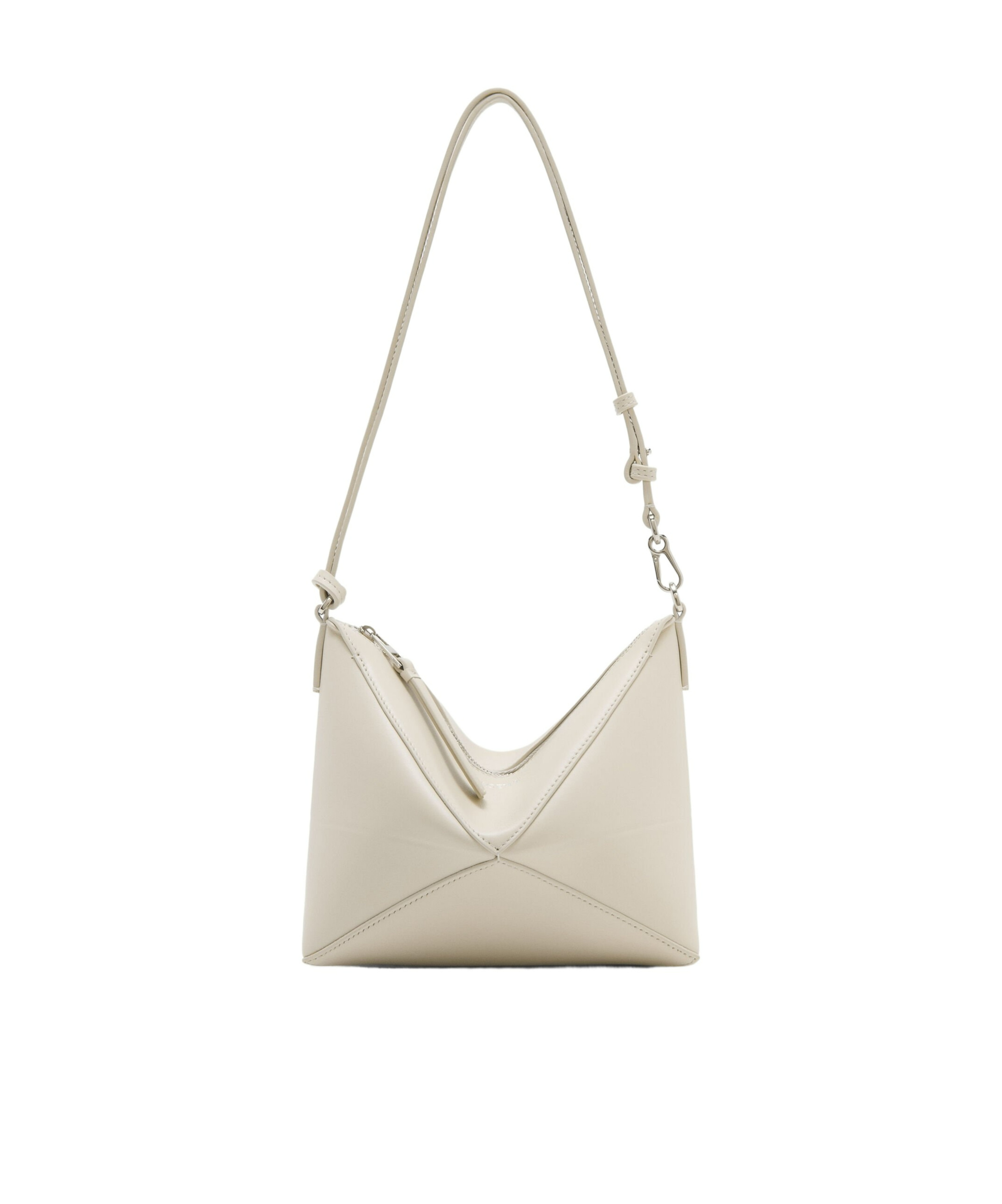 Loewe Puzzle Fold Leather Pouch Shoulder Bag In Nude