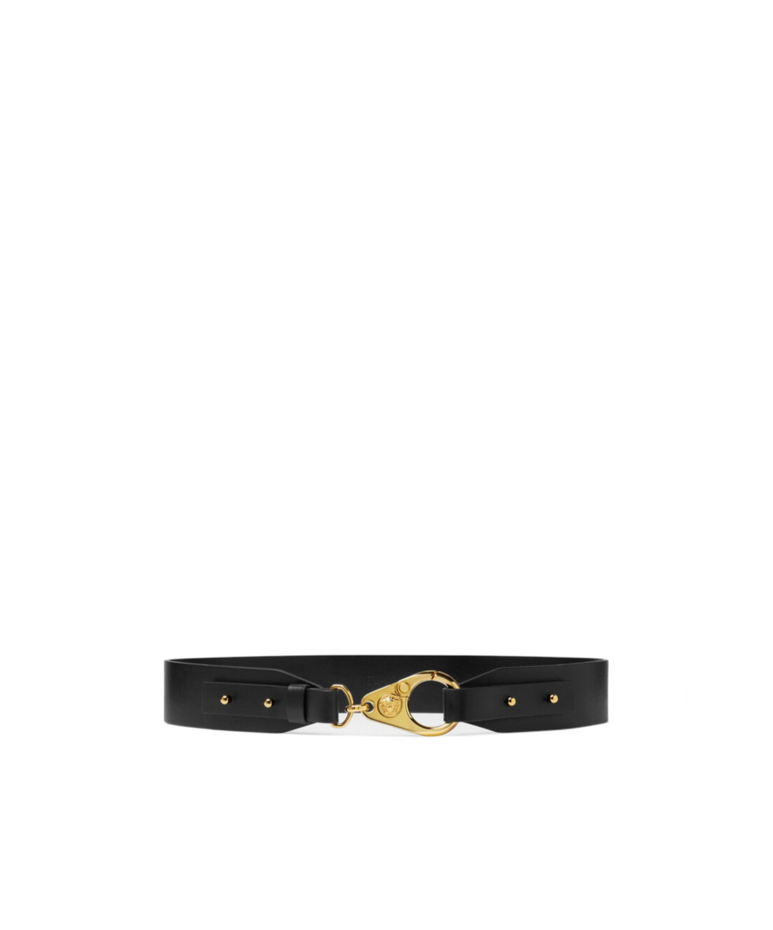 Versace La Medusa Leather Belt In Black