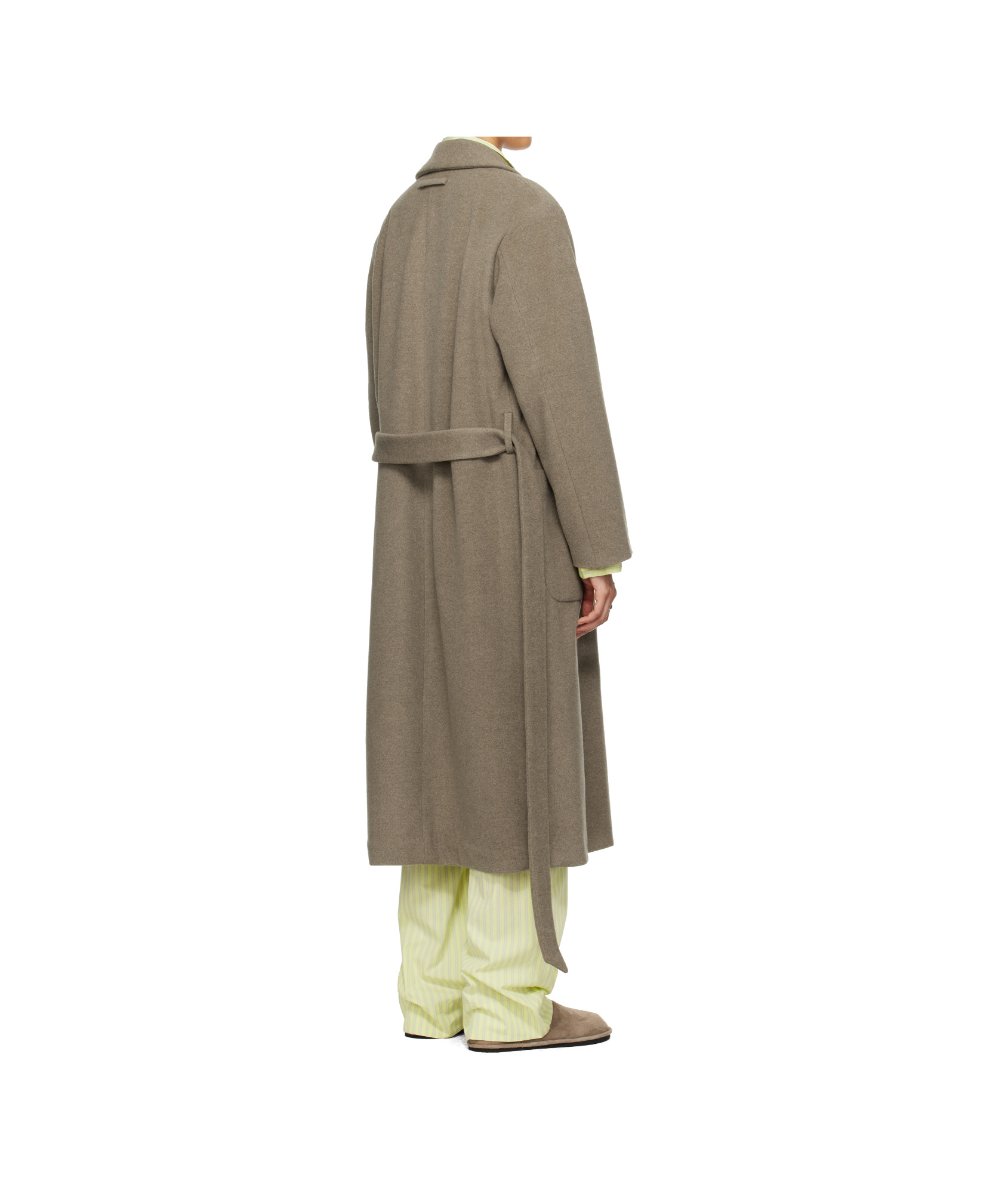 Tekla Ssense Exclusive Taupe Auralee Edition Robe Coat In Gray