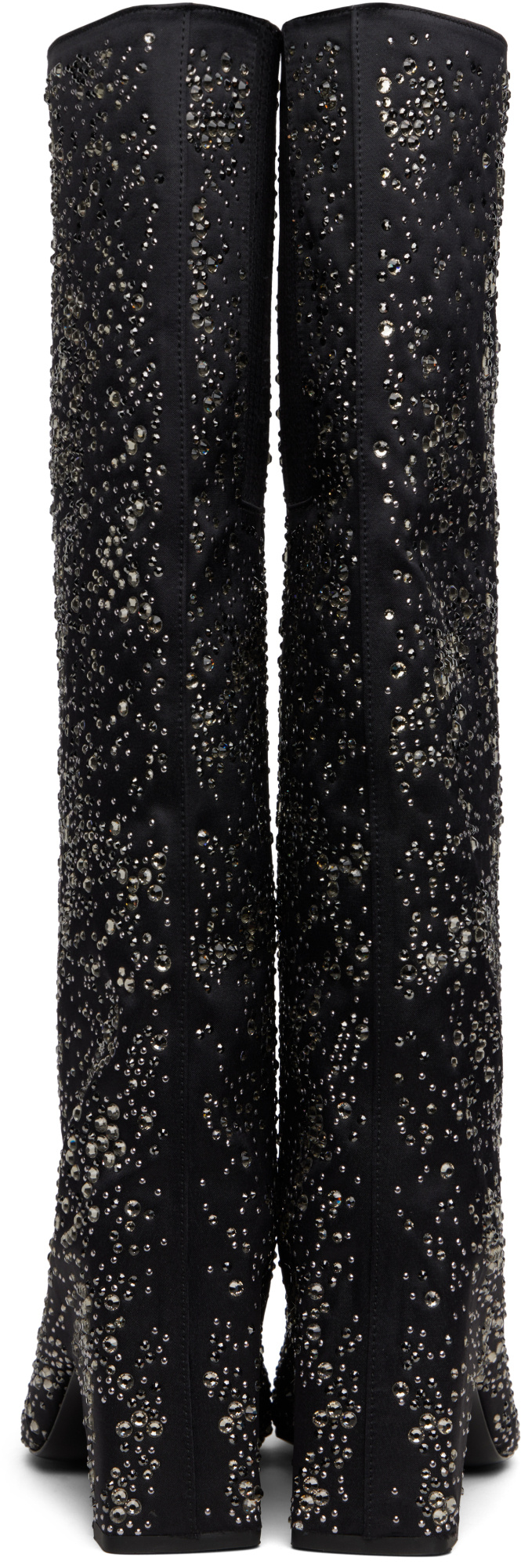 Coperni Crystal-embellished Bridge Tall Boots In Black