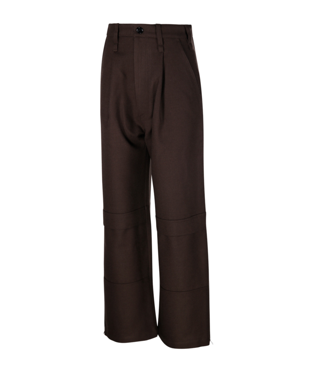Ami Alexandre Mattiussi Wide Legged Pinstripe Trousers With In Black