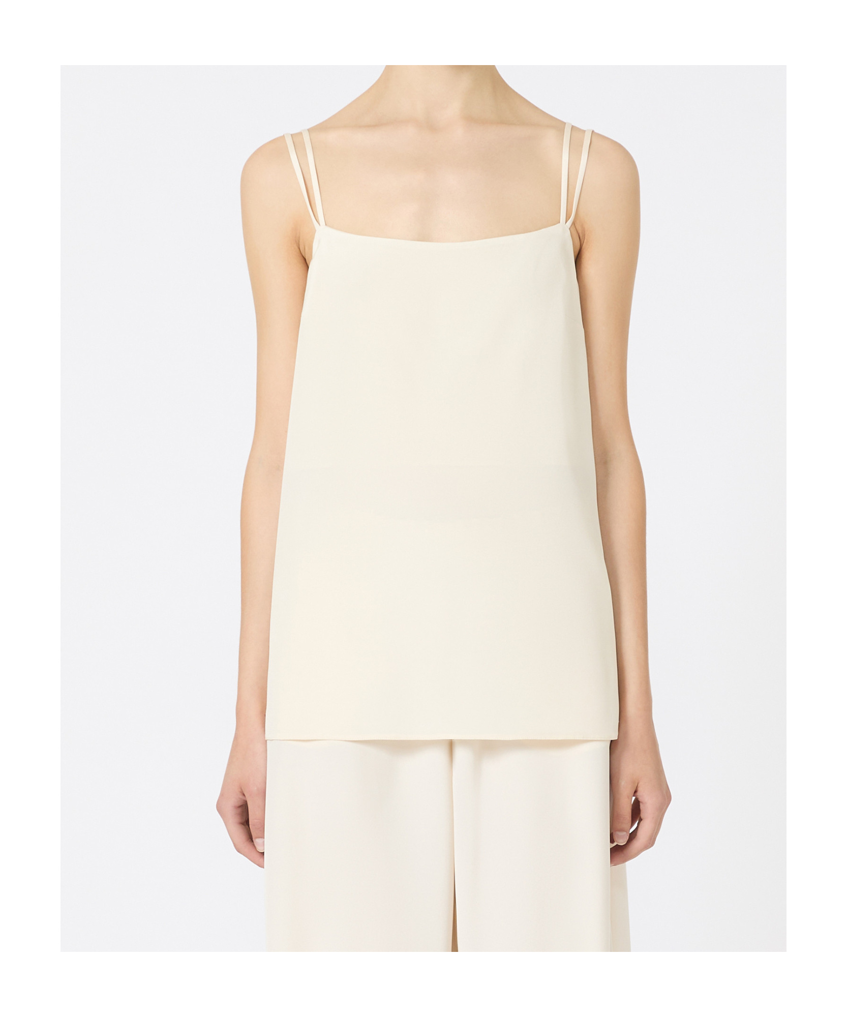 Max Mara Kansas Silk-blend Camisole In White