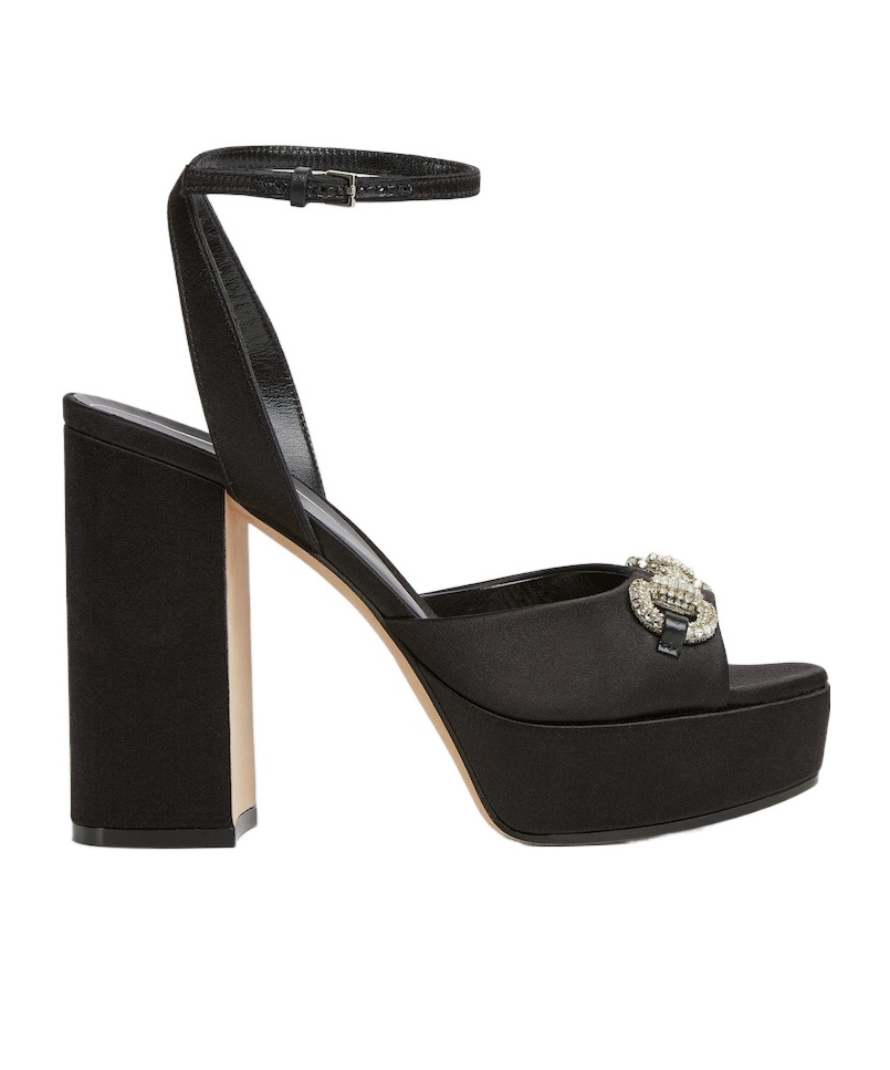 Gucci Damensandale Mit Plateausohle Und Horsebit In Black