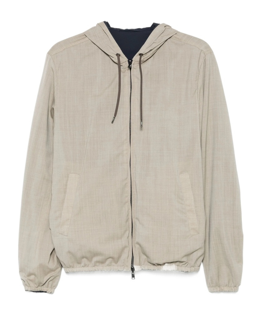 Herno Reversible Hooded Jacket In Nude