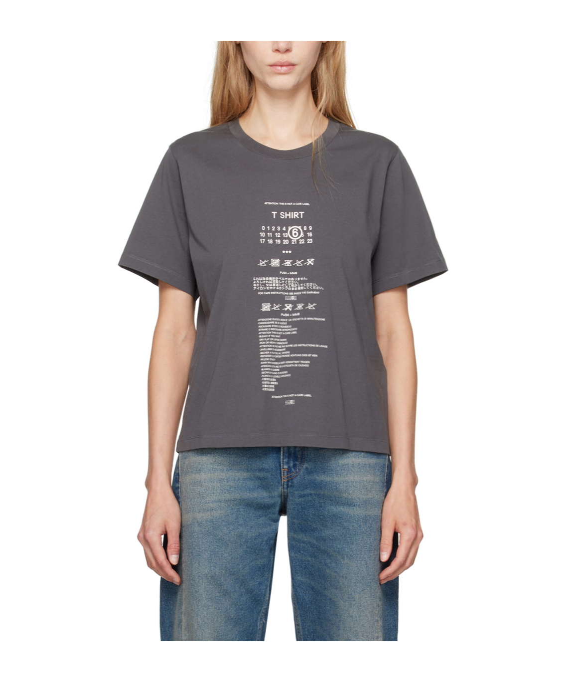 Shop Mm6 Maison Margiela Logo-print Cotton T-shirt In Black