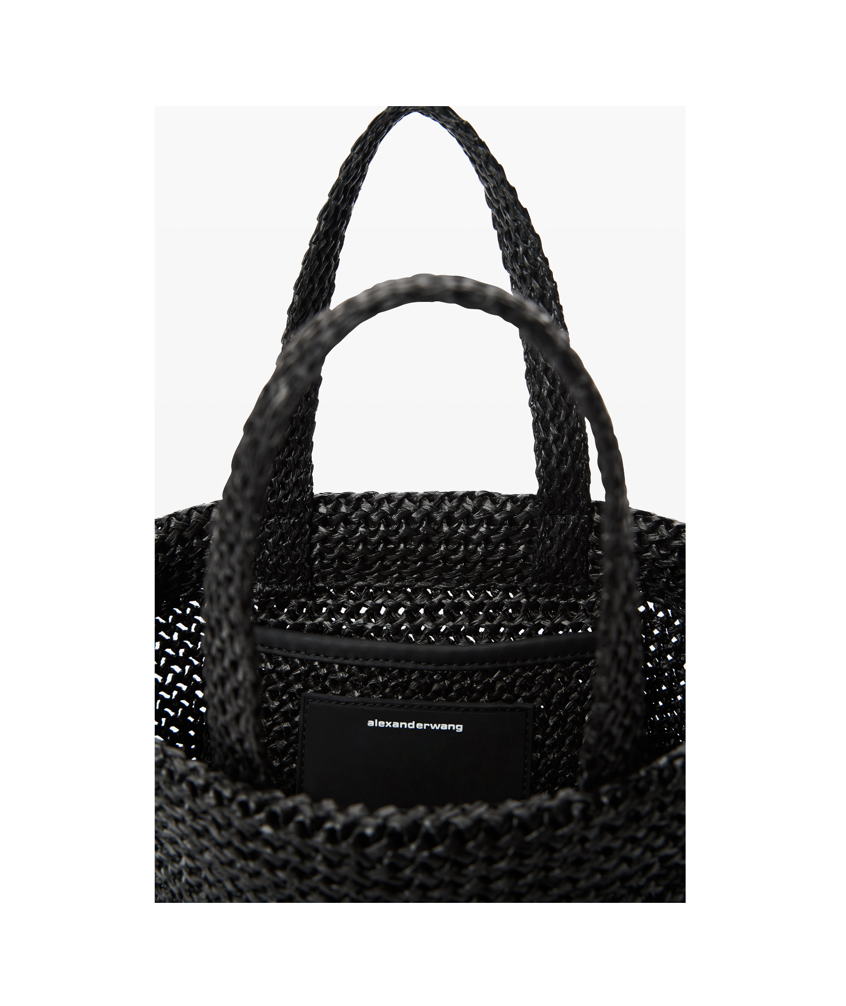 Alexander Wang Women Black Crochet Small Punch Handbag In Black