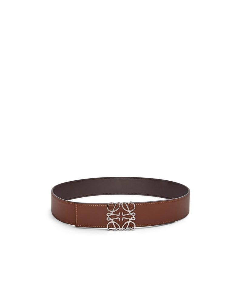 Loewe Men Reversible Anagram Belt In Brown