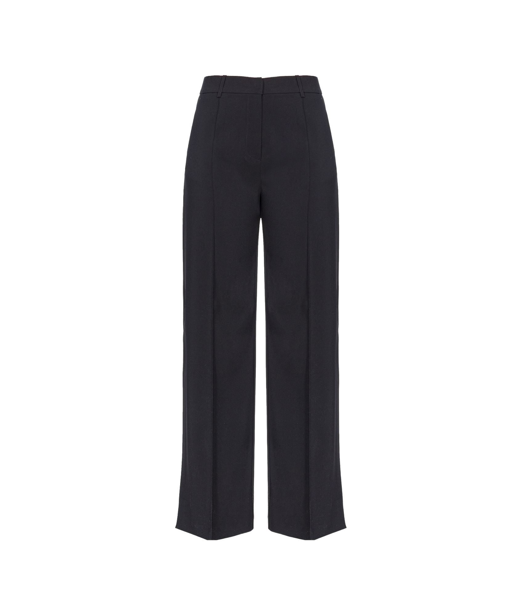 Pinko Pressed-crease Wide-leg Trousers In Black
