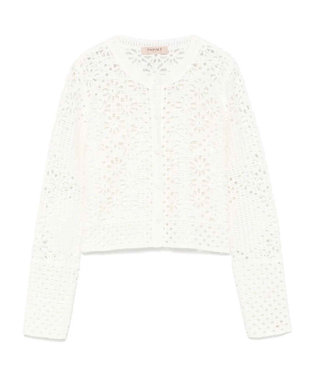 Shop Twinset Open-knit Cardigan