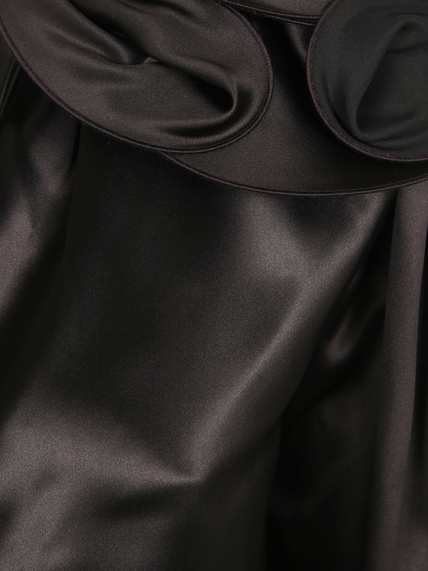 Magda Butrym Classic Silk Blouse With Application In Brown