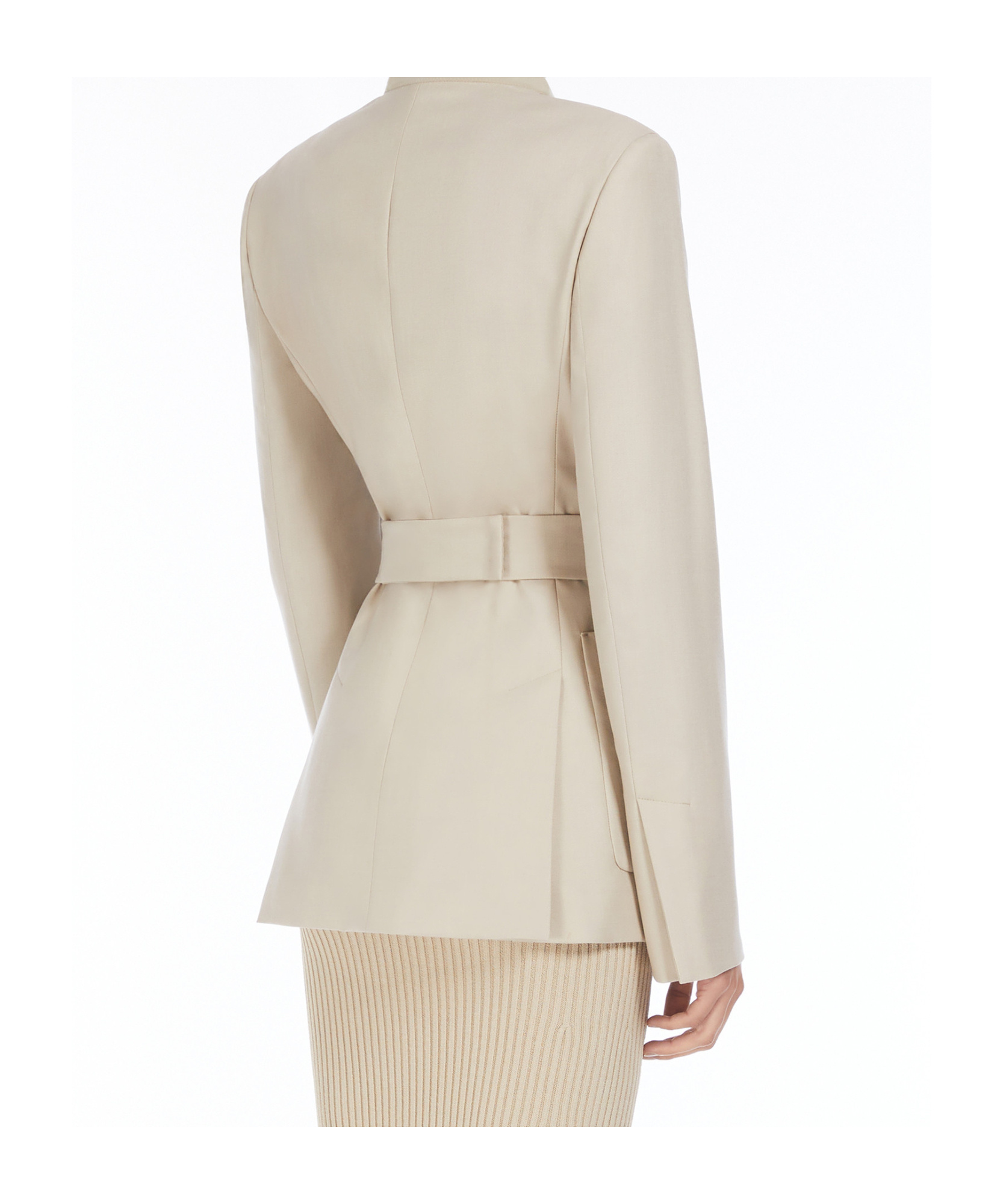Max Mara Wool, Mohair And Silk Blazer In Nude
