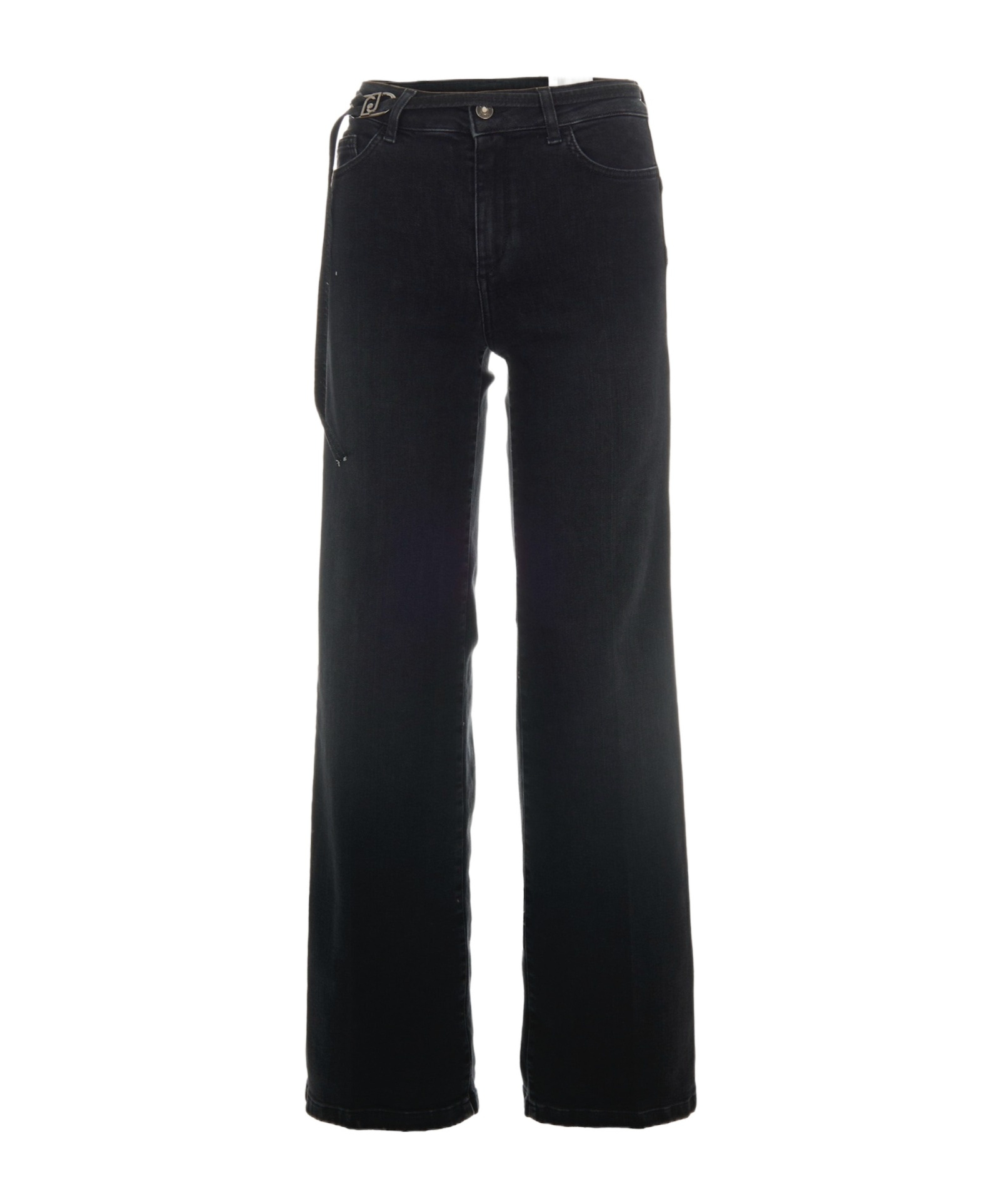 Liu •jo Belt-loop Detail Jeans In Black