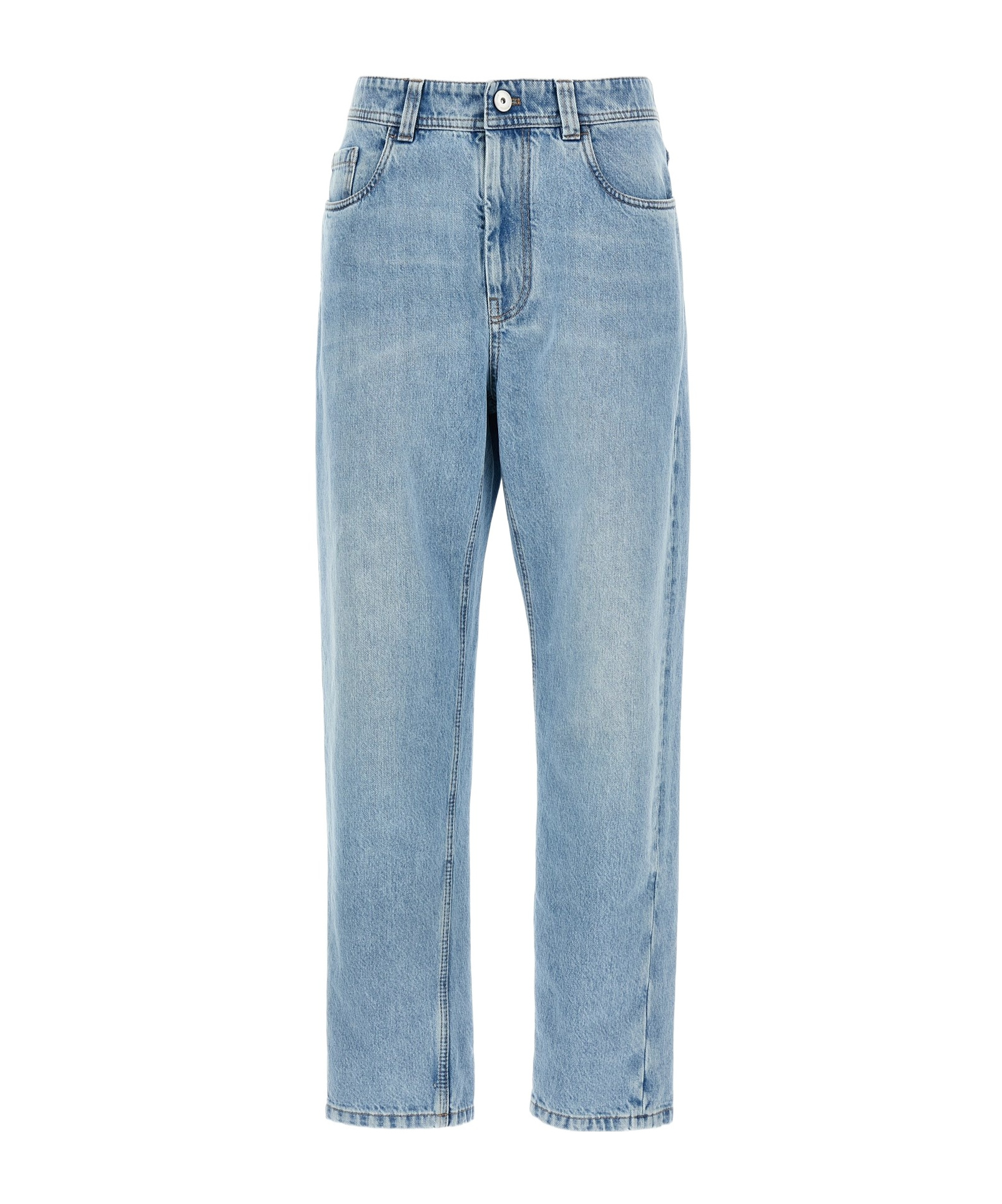 Brunello Cucinelli Belt-loop Jeans In Blue
