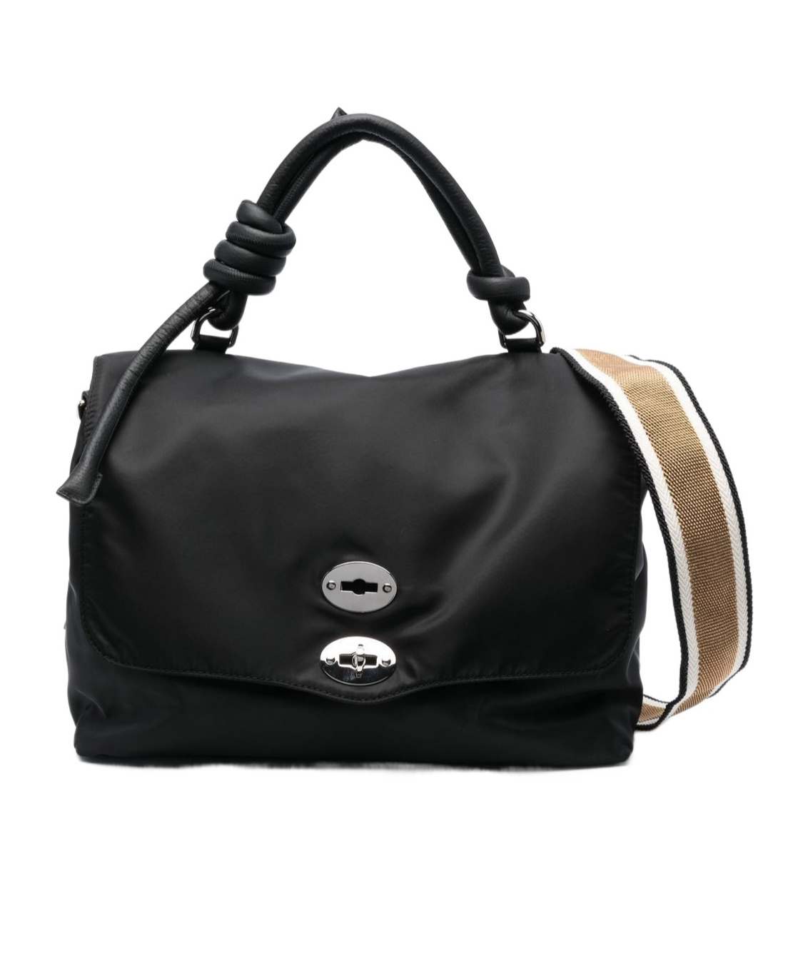 Shop Zanellato Flip-top Shoulder Bag In Black