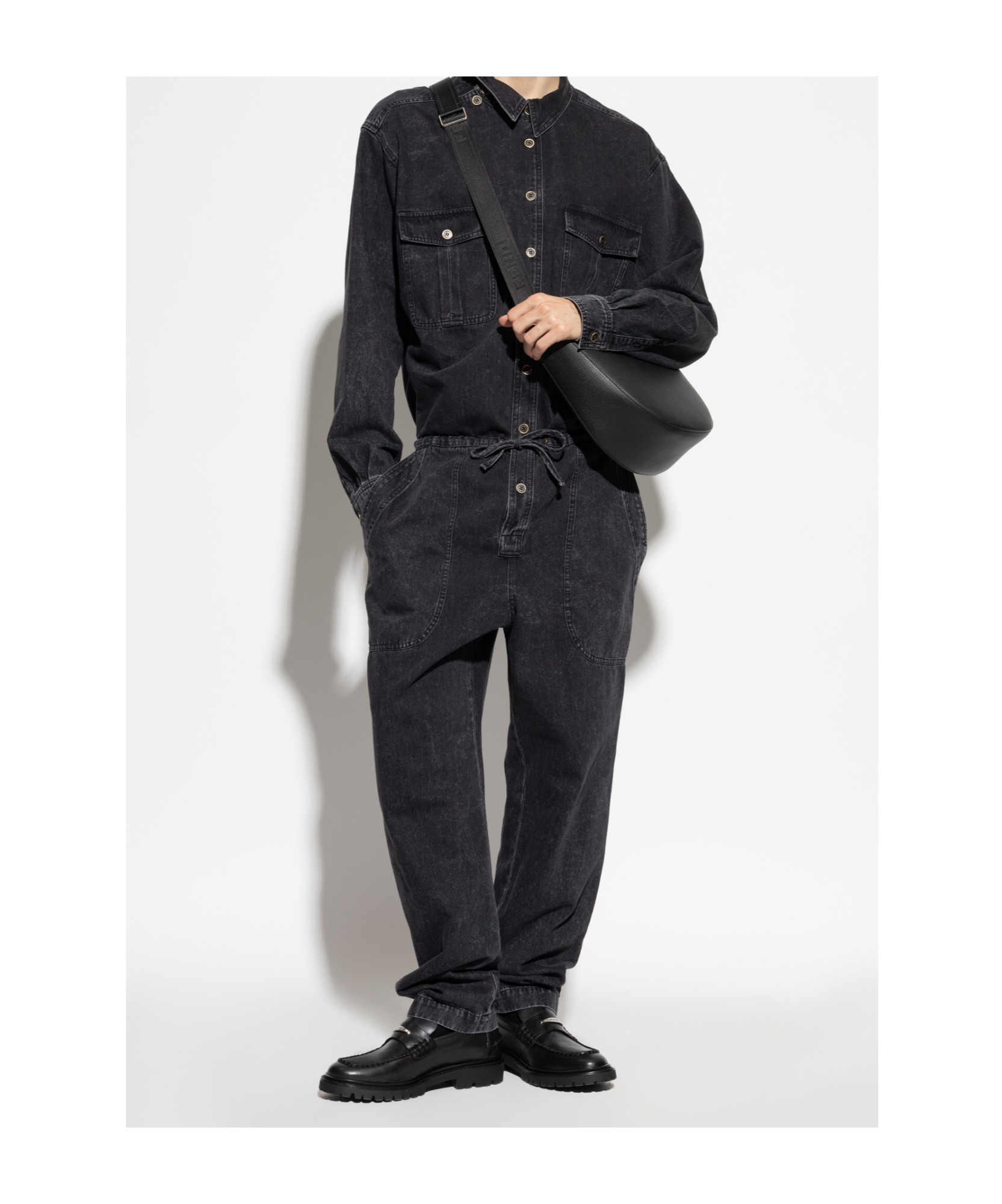 Isabel Marant Button-fastening Pocket Jumpsuit In Black