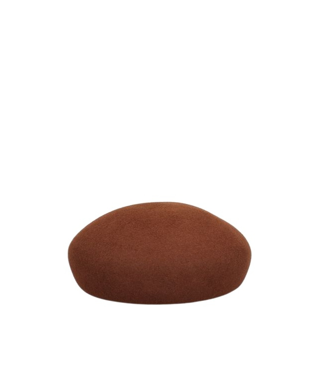 Loro Piana Knitted Beret Hat In Brown